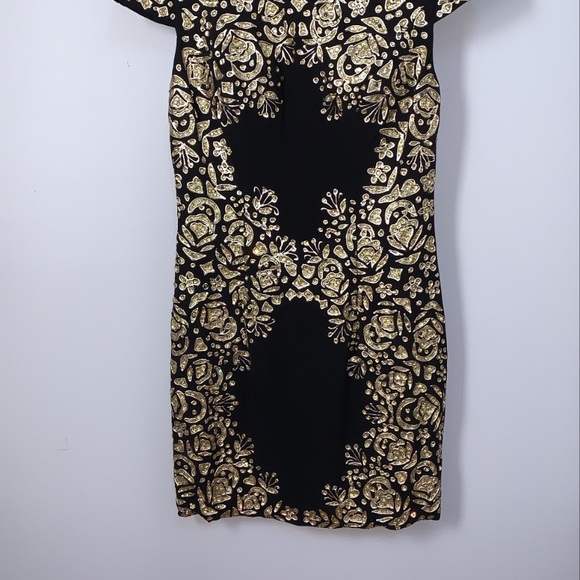 Mini black/gold embellished Jovani dress - Picture 2 of 12